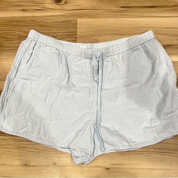 Aritizia Wilfred Free Light Blue Cotton Shorts Women’s XL - Picture 1 of 4